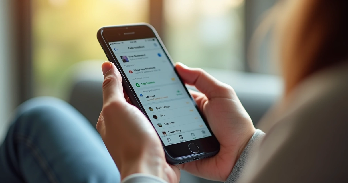 Usuário recebendo notificações push personalizadas no smartphone 