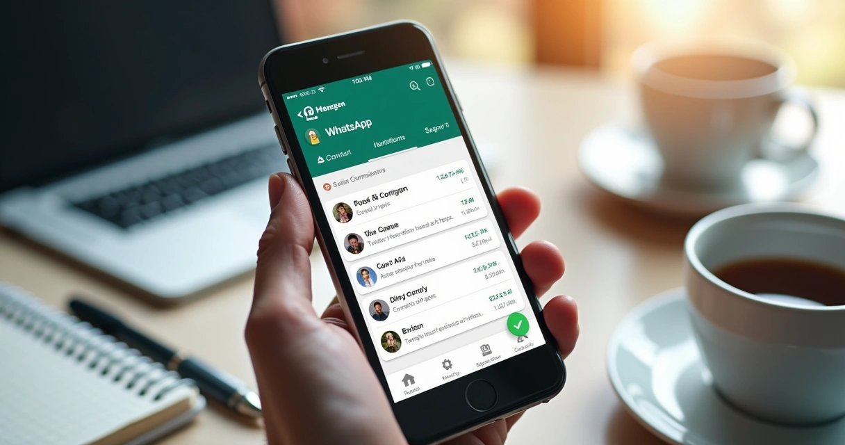 Notificações automáticas de comissões no WhatsApp exibidas em smartphone 