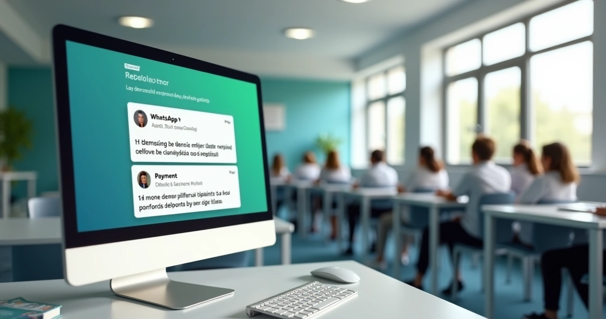 Notificações integradas no WhatsApp para escolas 