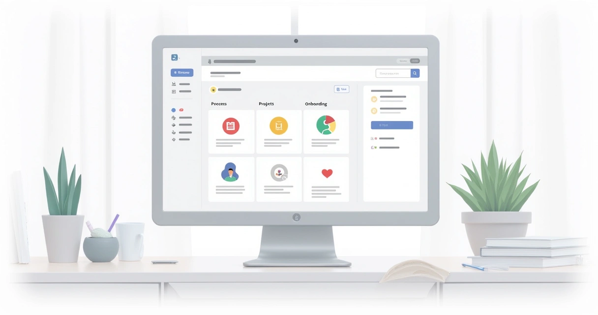 Dashboard de wiki no Notion com links e categorias claras 