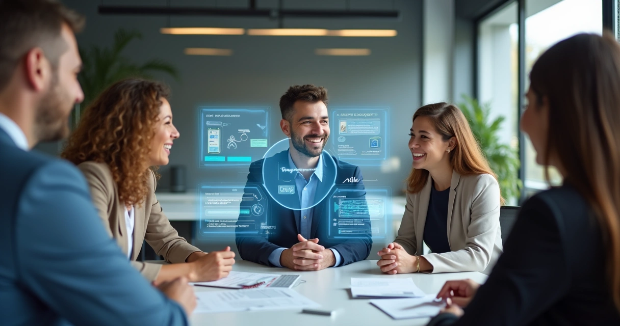 Colaborador sendo bem recebido por equipe durante onboarding 
