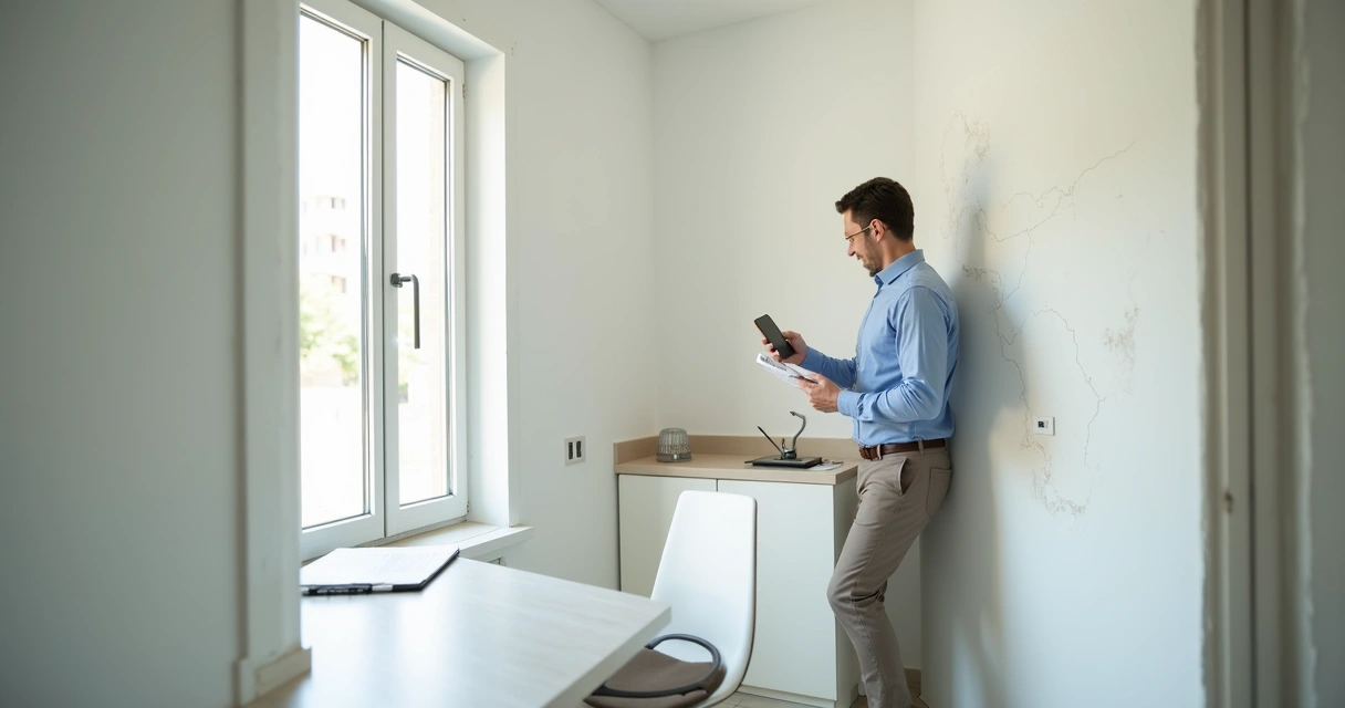 Nova vistoria em apartamento com registro fotográfico 