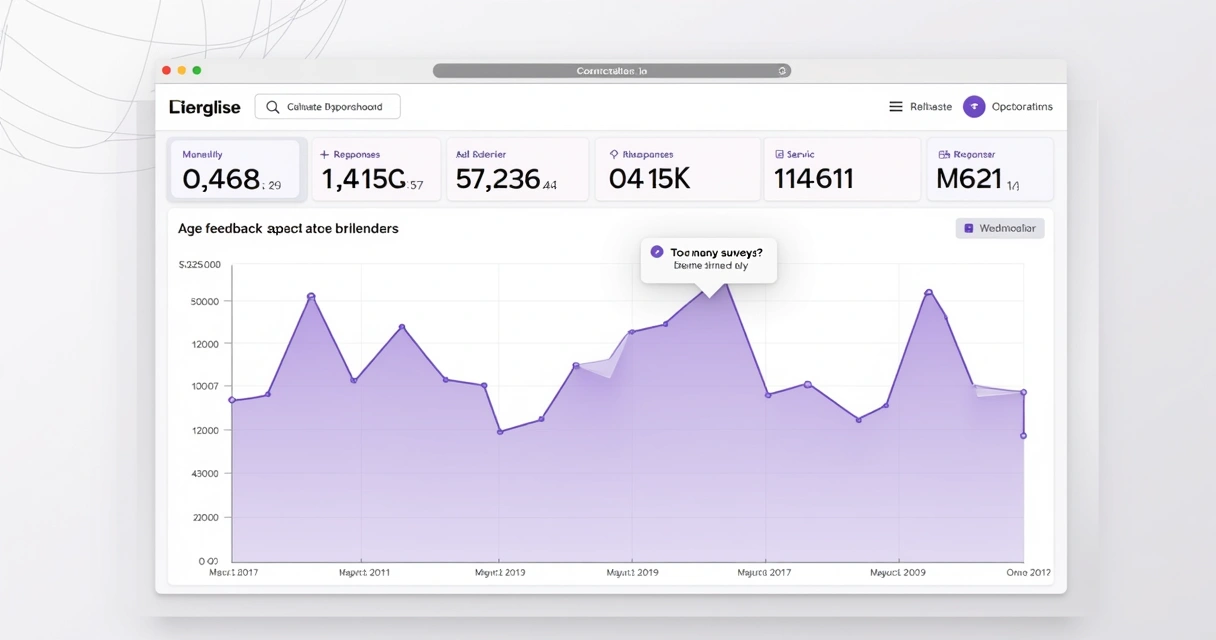 NPS dashboard showing feedback drop after frequent surveys 
