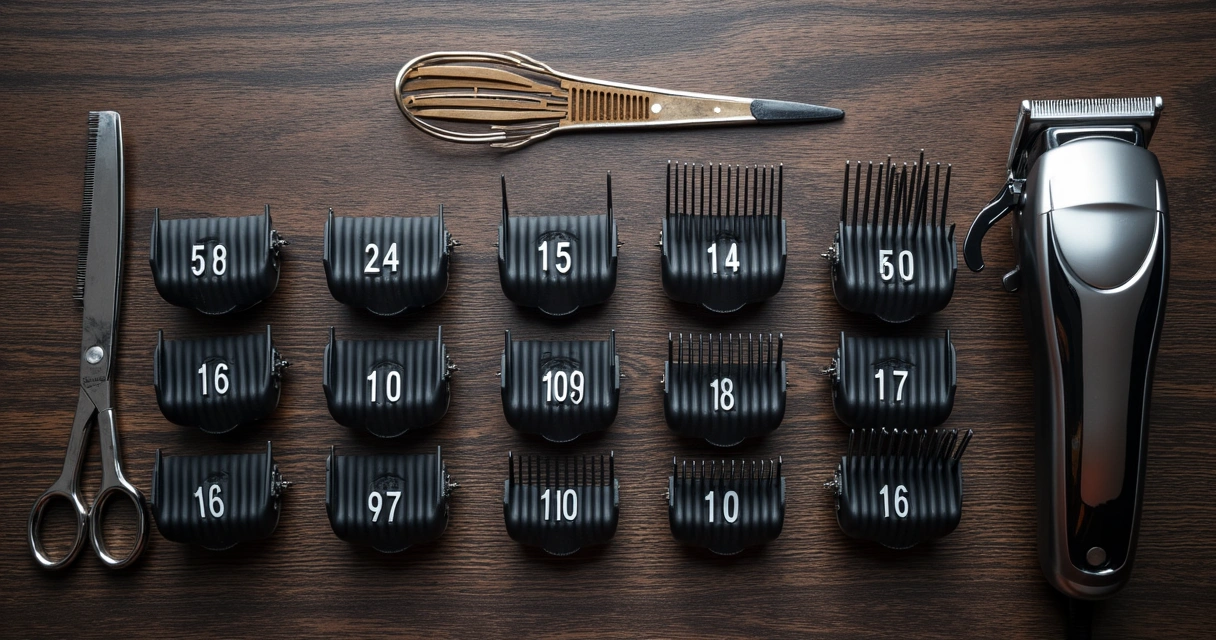 Pentes de máquina de barbear organizados por numeração 