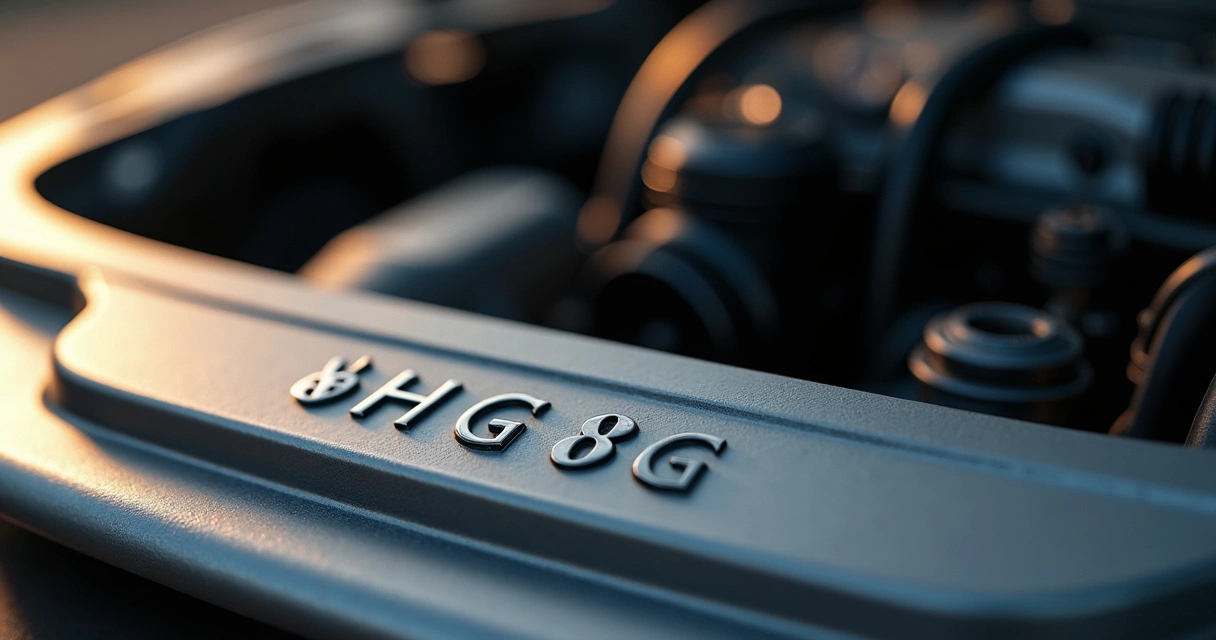 Número do chassi gravado em metal na estrutura de um carro, com fundo desfocado da parte interna do veículo 