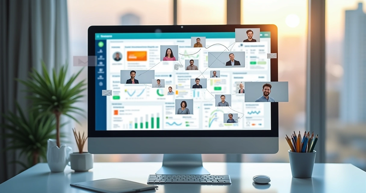 Representação visual de nutrição de leads por meio do envio de e-mails e conteúdos 