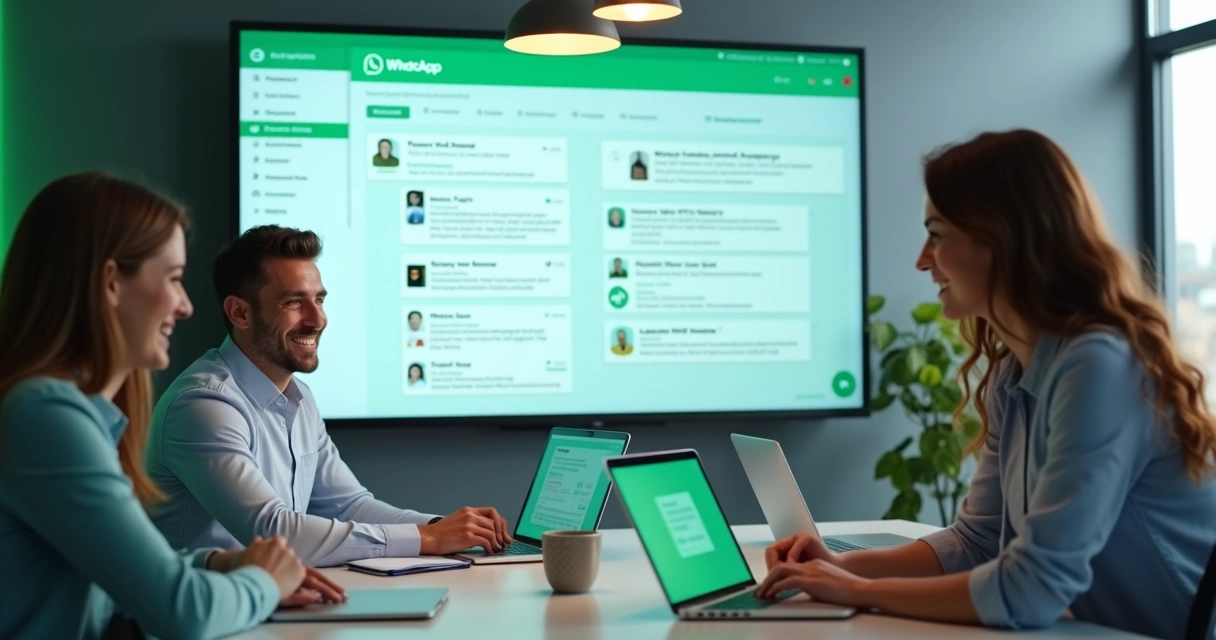 Campanha personalizada de WhatsApp sendo enviada a vários leads 