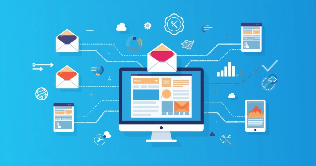 E-mails sendo enviados para leads 