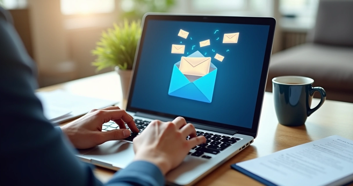 E-mails sendo enviados em automação