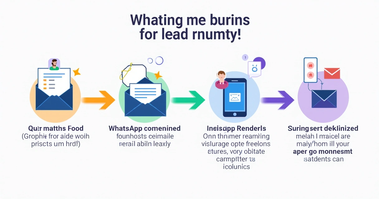Gráfico mostrando sequência de e-mails e interações de nutrição de leads 