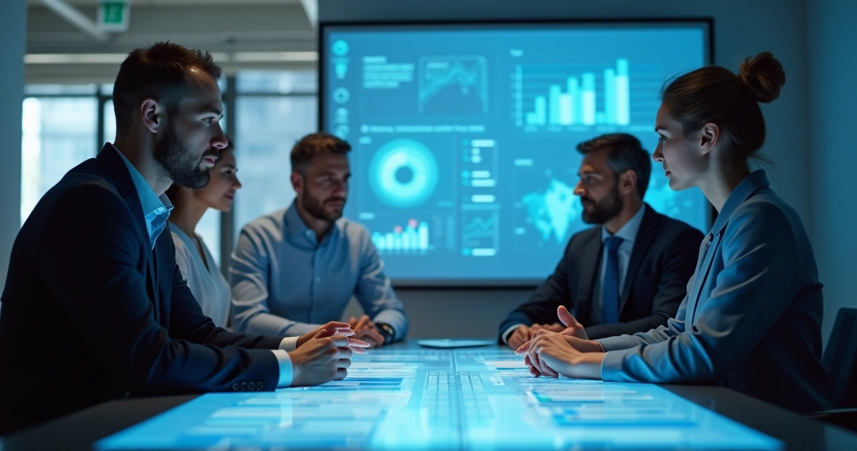 Representação de equipe de vendas apresentando conteúdo personalizado a um cliente B2B 