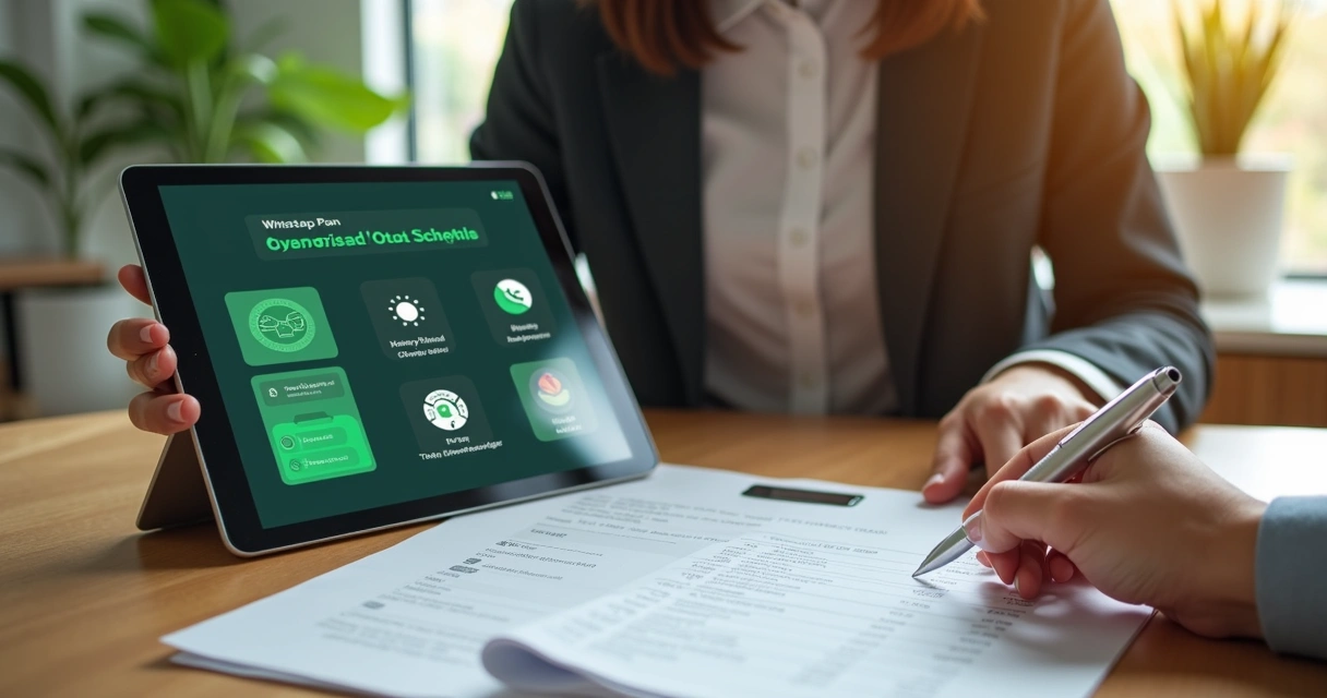 Nutricionista analisando orçamento e uso de tecnologia com tablet na mesa 