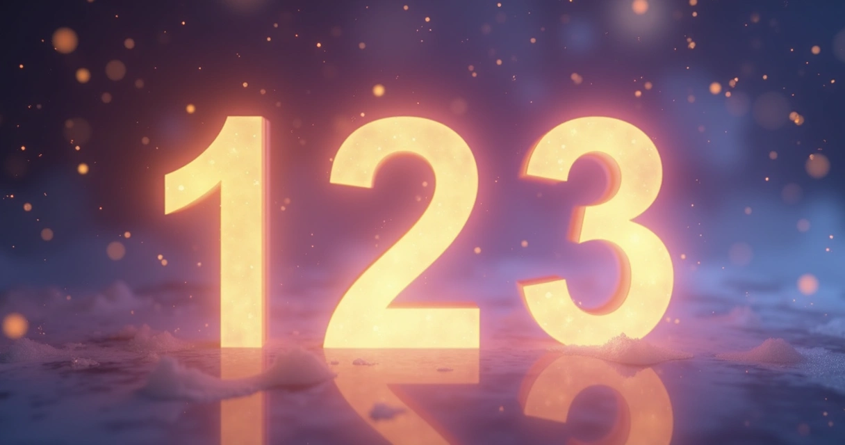 Sequência de números 11, 22 e 33 flutuando sobre fundo místico 