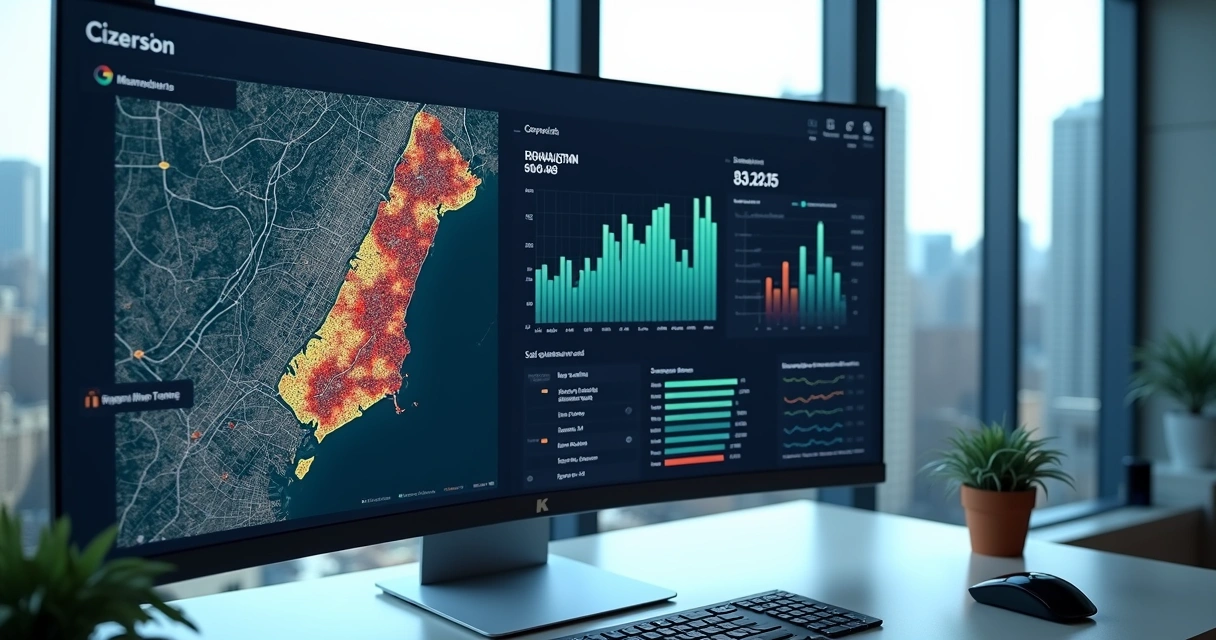NYC real estate dashboard with maps and charts