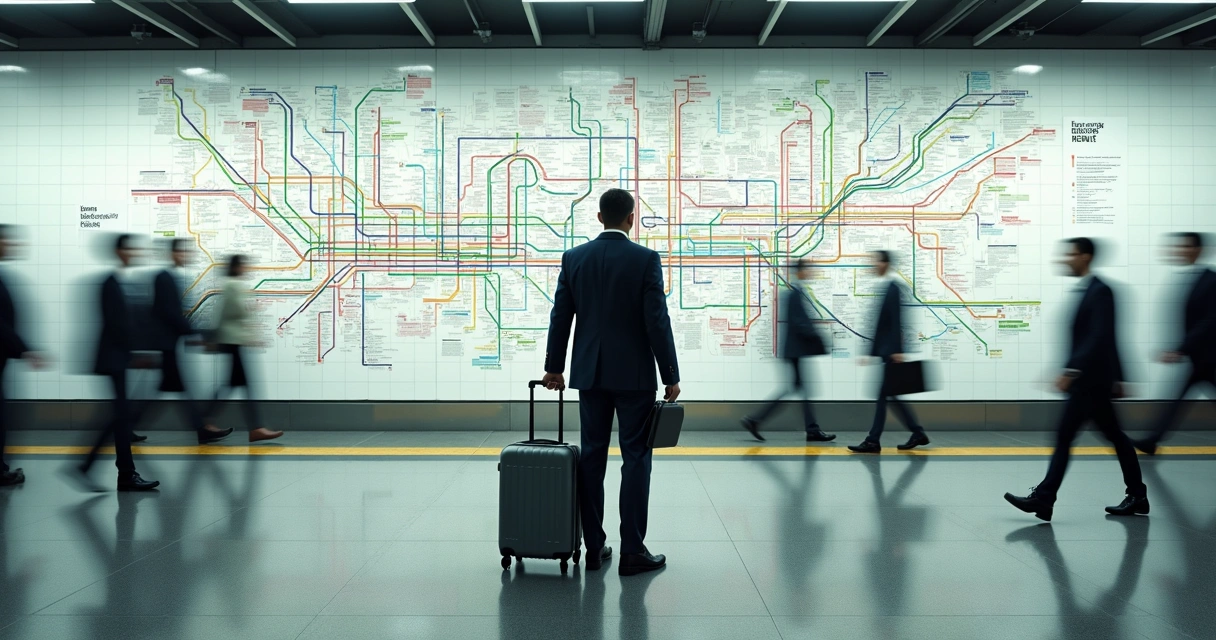 Foreign investor lost in oversized New York subway map maze 