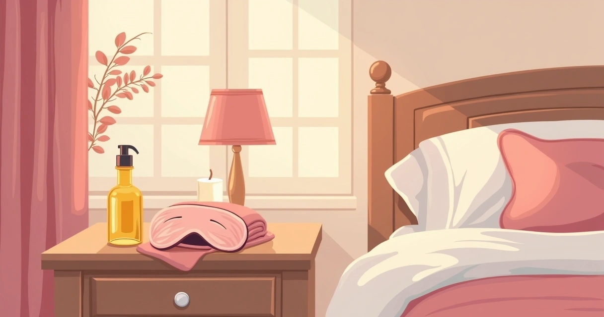 Objetos sensoriais em quarto com luz suave 