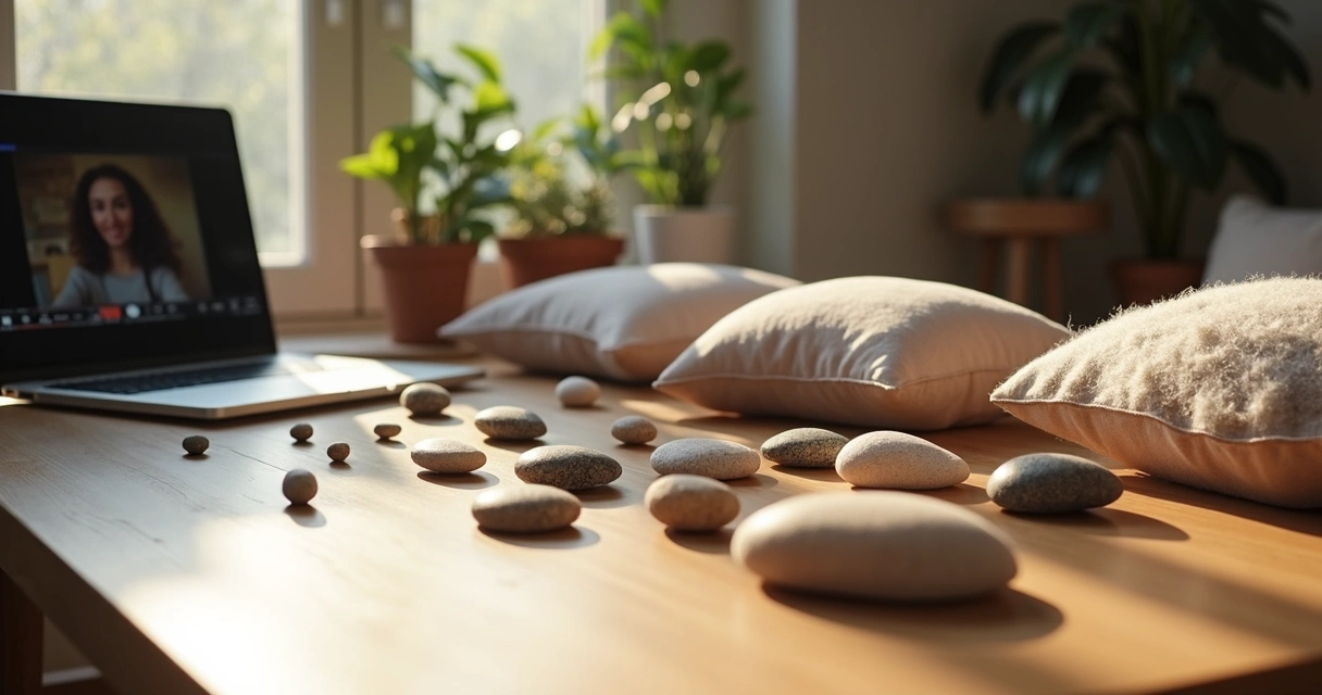 Objetos cotidianos usados como representantes en constelaciones familiares online