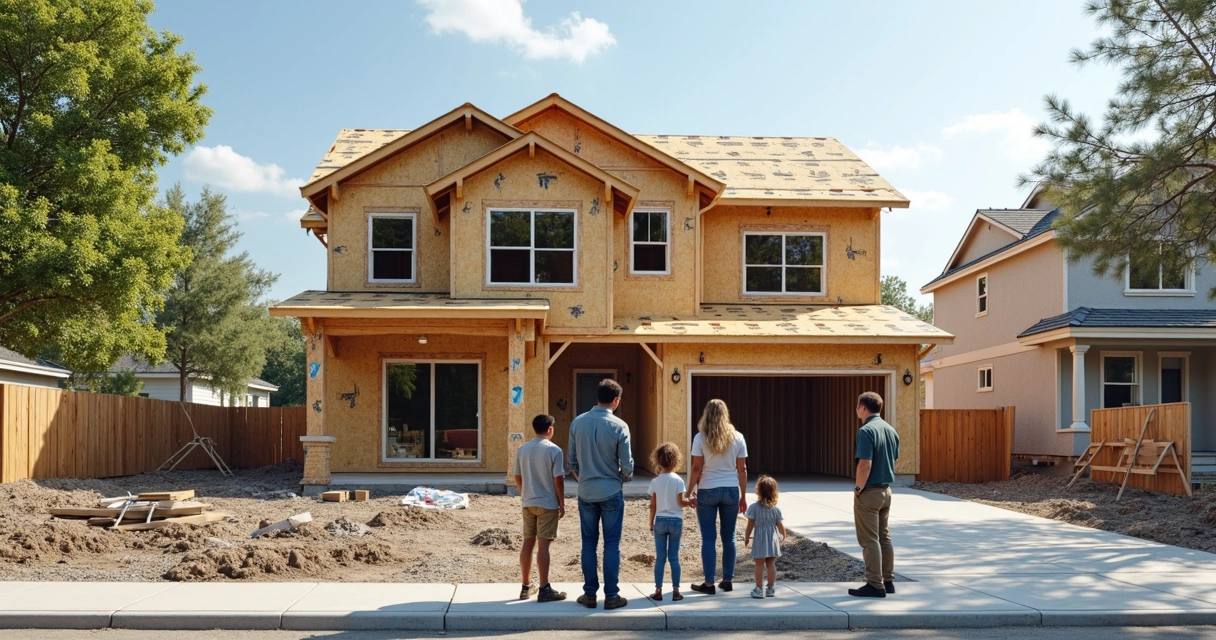 Obra residencial financiada em programa habitacional 