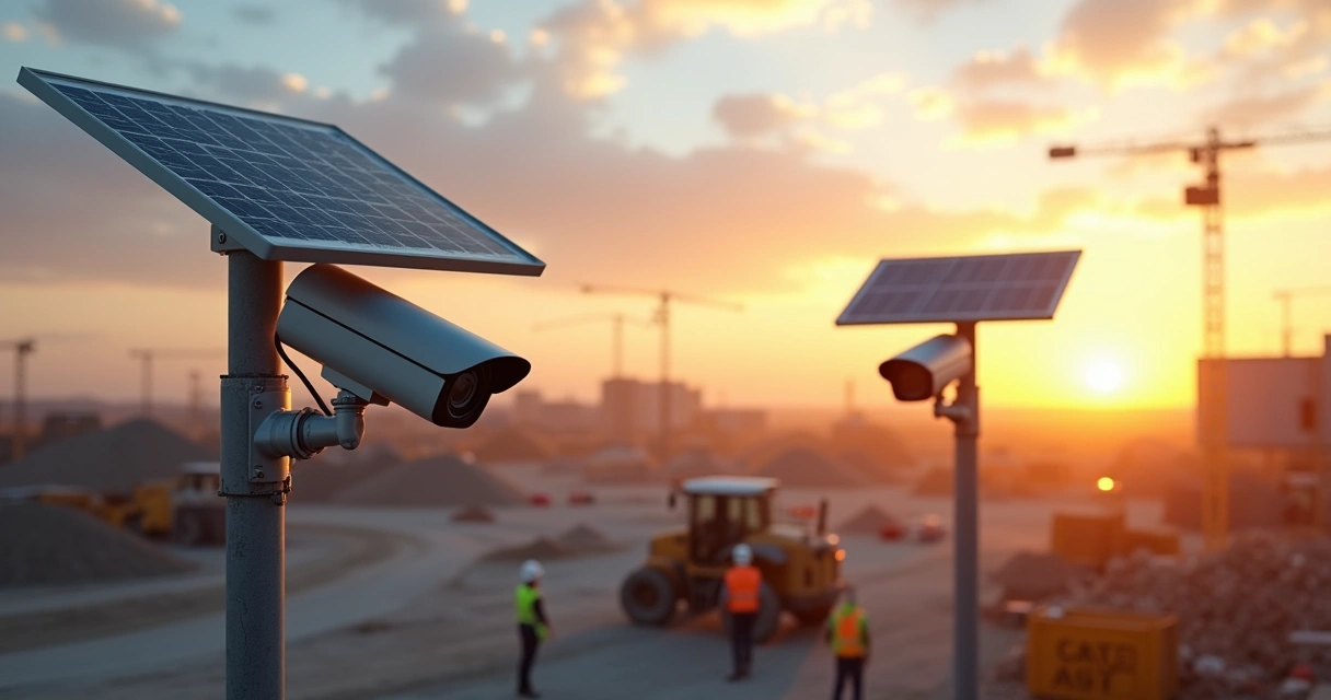 Câmeras instaladas em obra para timelapse e monitoramento visual 