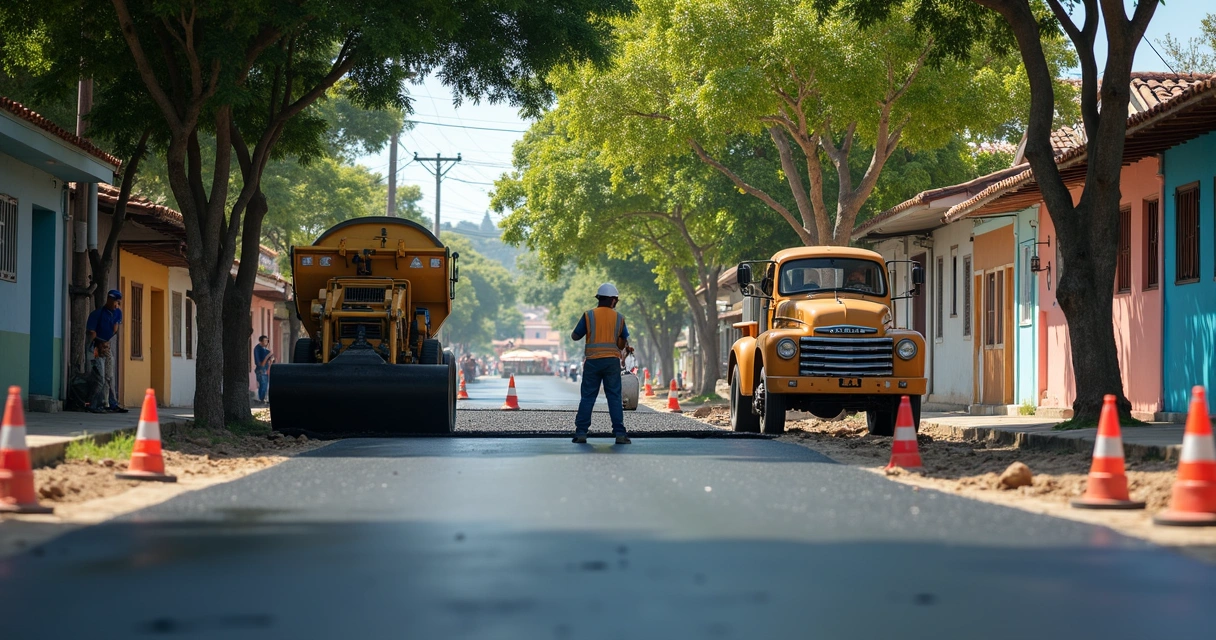 Obras de infraestrutura em cidade potiguar 