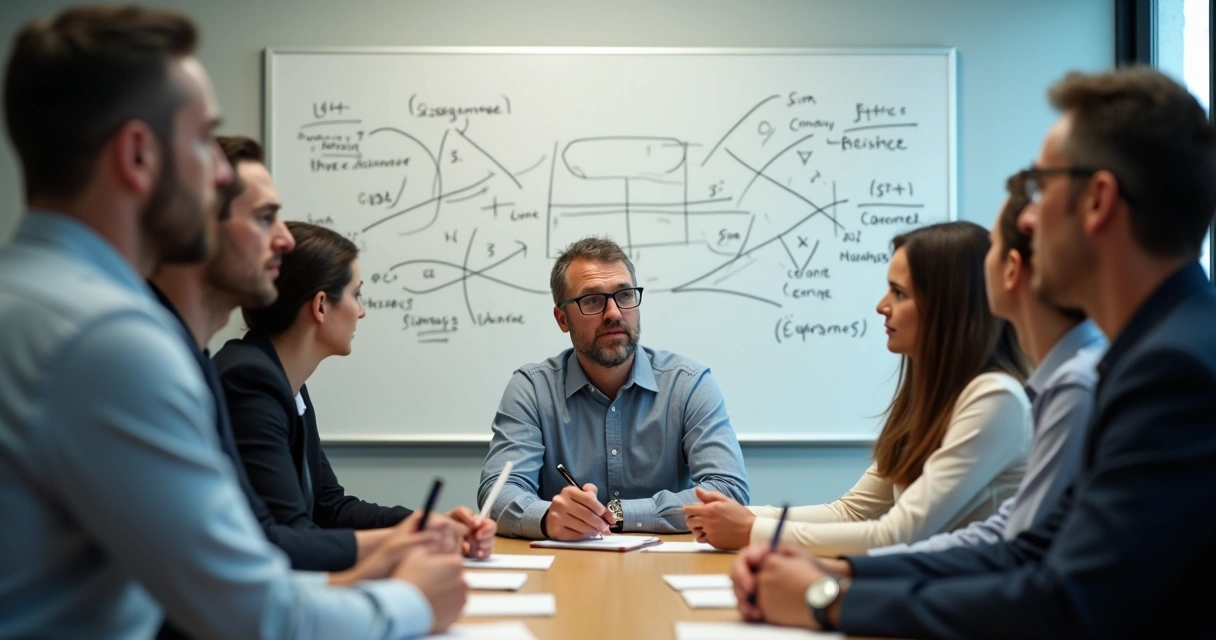 People watching a meeting and noting group interaction patterns 