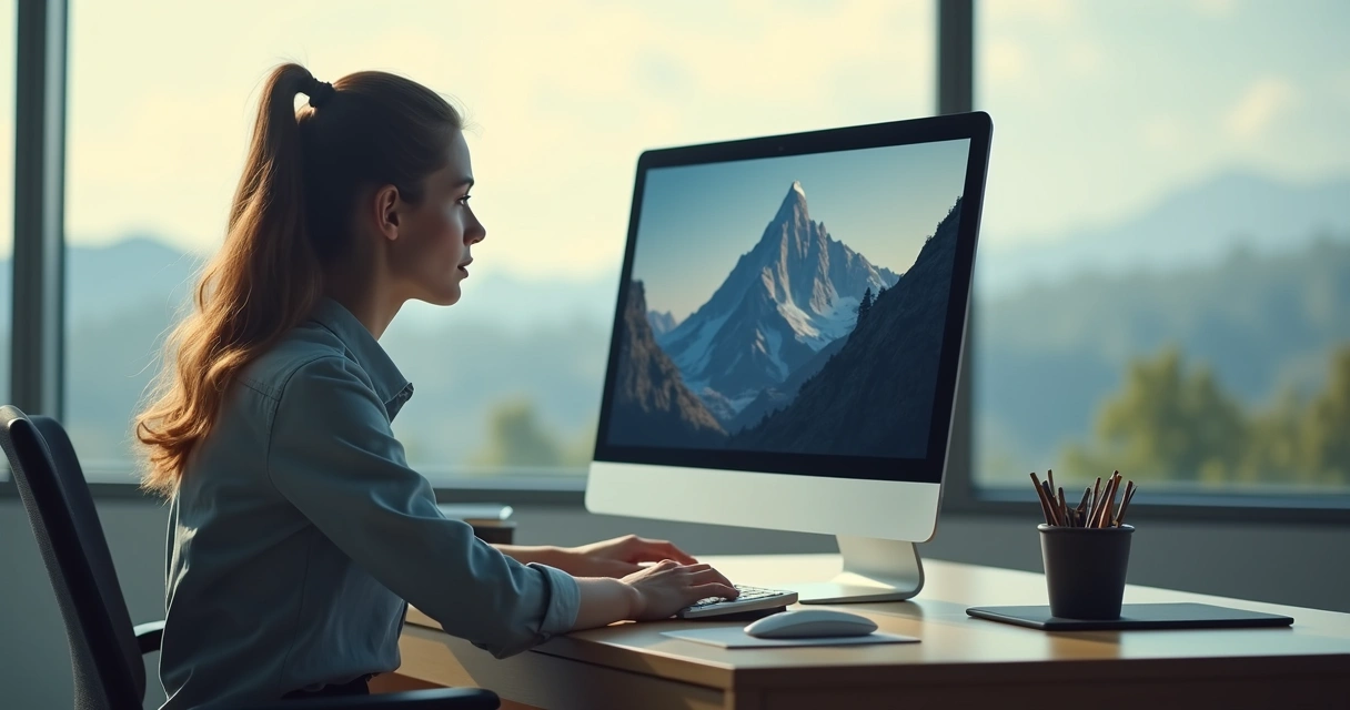 Pessoa encarando bloqueio no caminho profissional representando desafio de montanha 