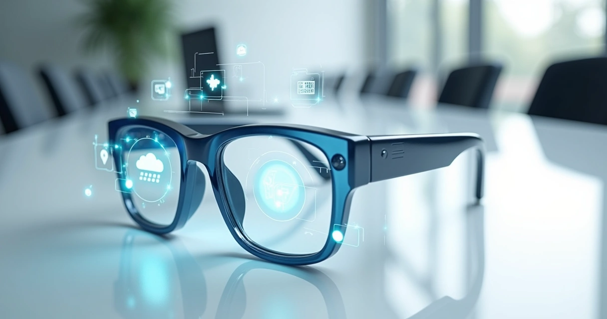 Óculos inteligentes Google IA conectados a dados 