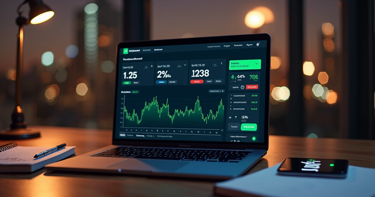 Tela de notebook com odds em reais destacadas em mercado de previsões 