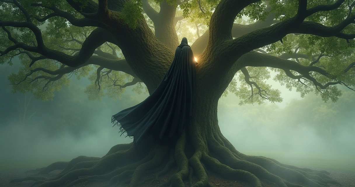 Odin at the World Tree discovering runes