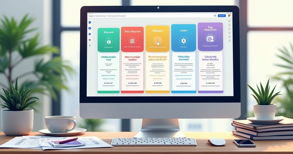 Painel com diferentes opções de ferramentas de IA com preços variados 