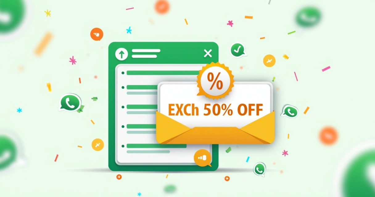 Oferta de desconto exclusiva sendo anunciada em janela de chat 