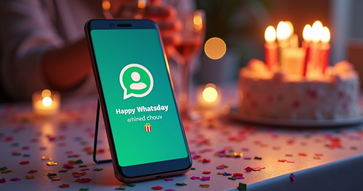WhatsApp mostrando oferta exclusiva de aniversário 
