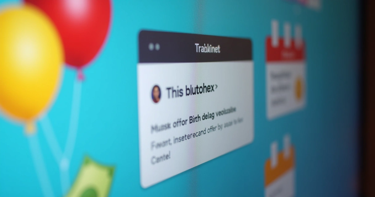 Tela de CRM com lembrete de aniversário de cliente para ação personalizada 