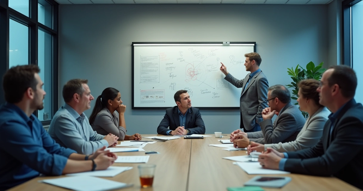 Office team looking unsettled during workplace change