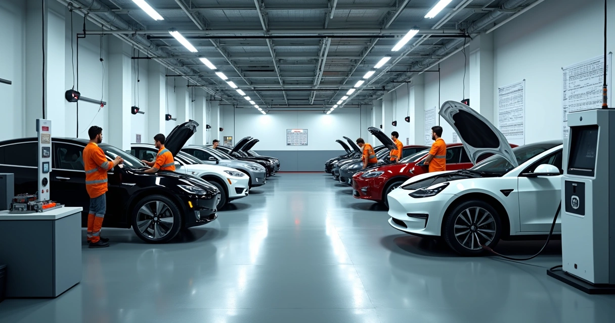 Oficina automotiva especializada em carros elétricos 