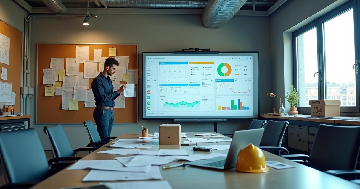 Profissional de manutenção substitui parede cheia de planilhas por painel digital integrado 