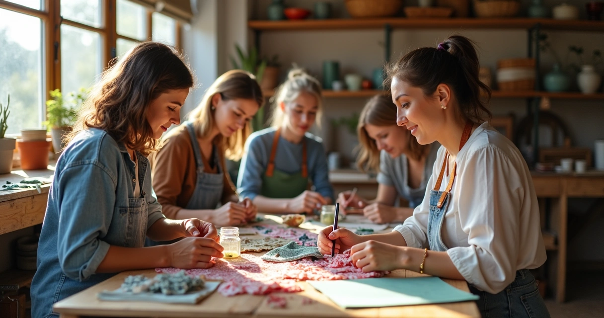 Pequenos empreendedores participam de oficina de reaproveitamento.