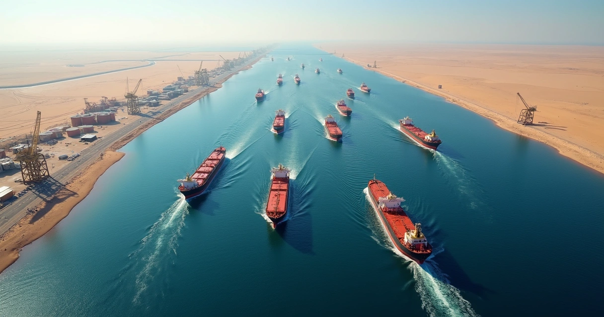 Oil tankers near Persian Gulf waterway