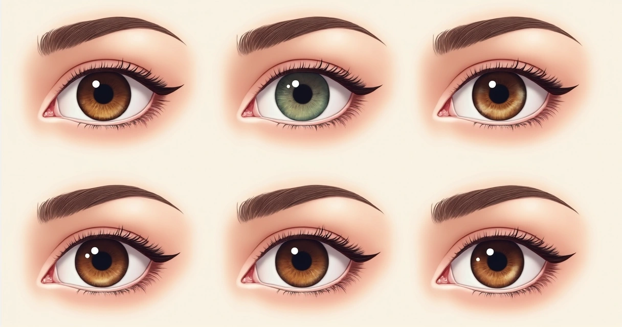 Diferentes tipos de olheiras sob olhos femininos em close 
