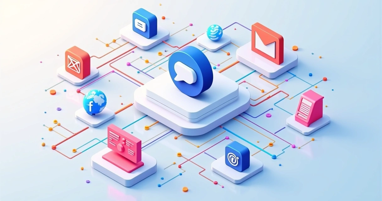 Fluxo de atendimento omnichannel integrando diferentes canais 