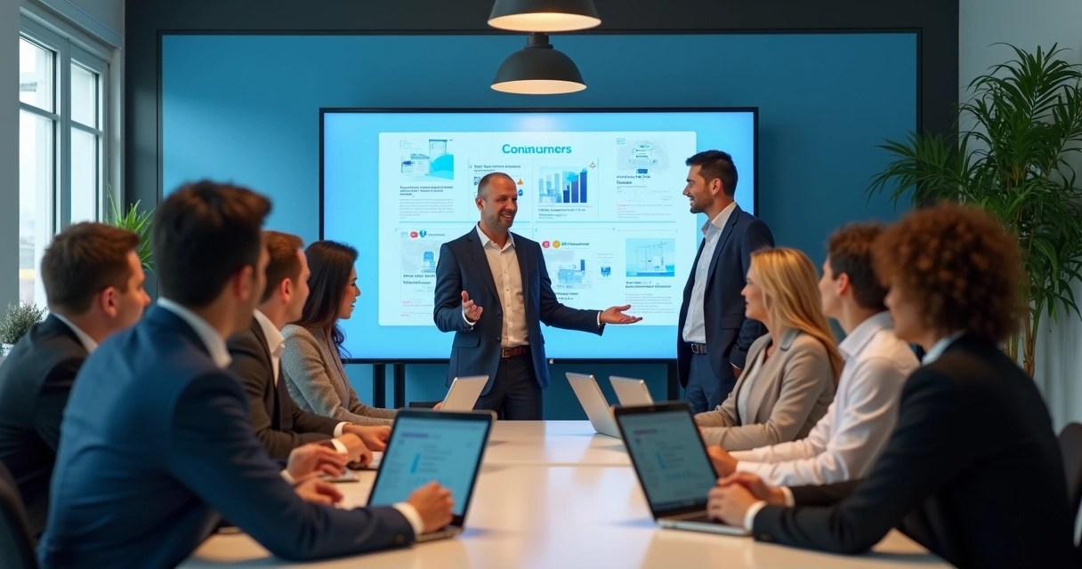 Equipe de RH orientando novos colaboradores em processo digital