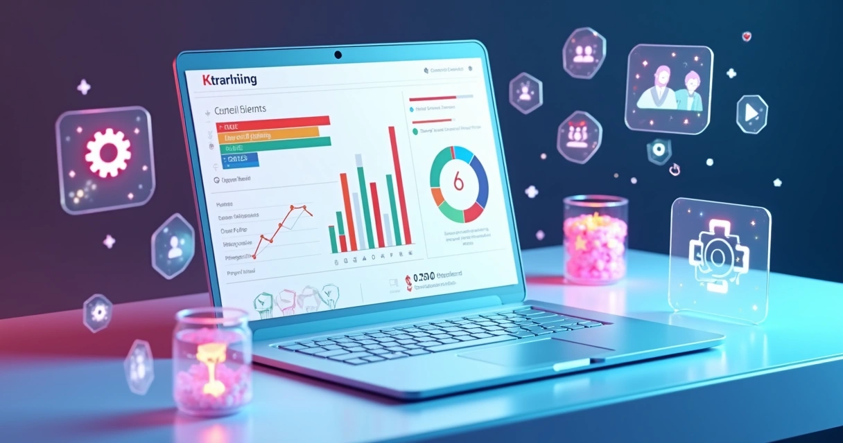 Stack Comercial em 2026: 7 Ferramentas Para Vendas B2B Dashboard de treinamentos com gráficos e gamificação