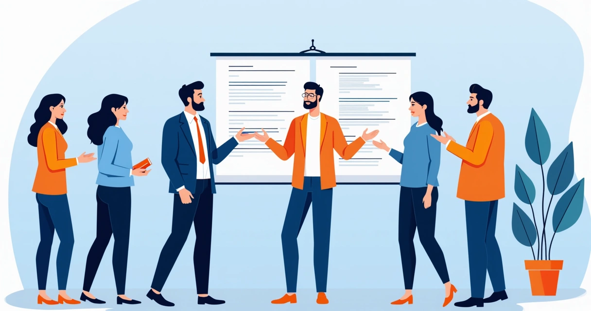 Colaborador novo sendo recebido por equipe de PME, com destaque para interação e integração 