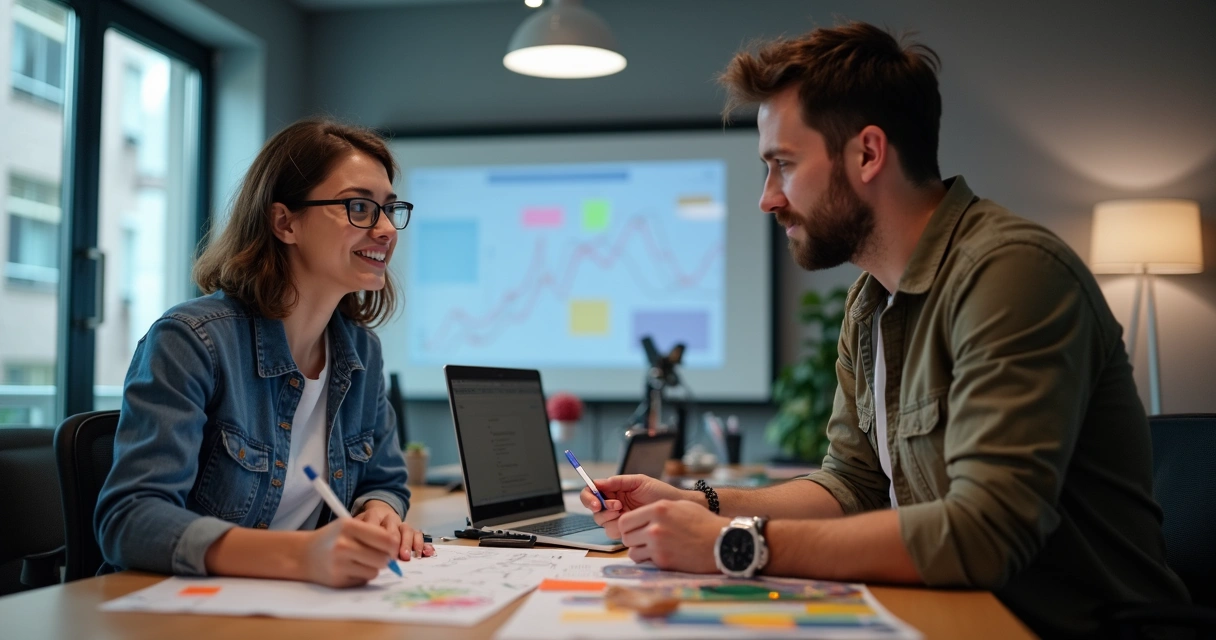 Integração de novo colaborador em ambiente de TI com notebooks e quadros de tarefas