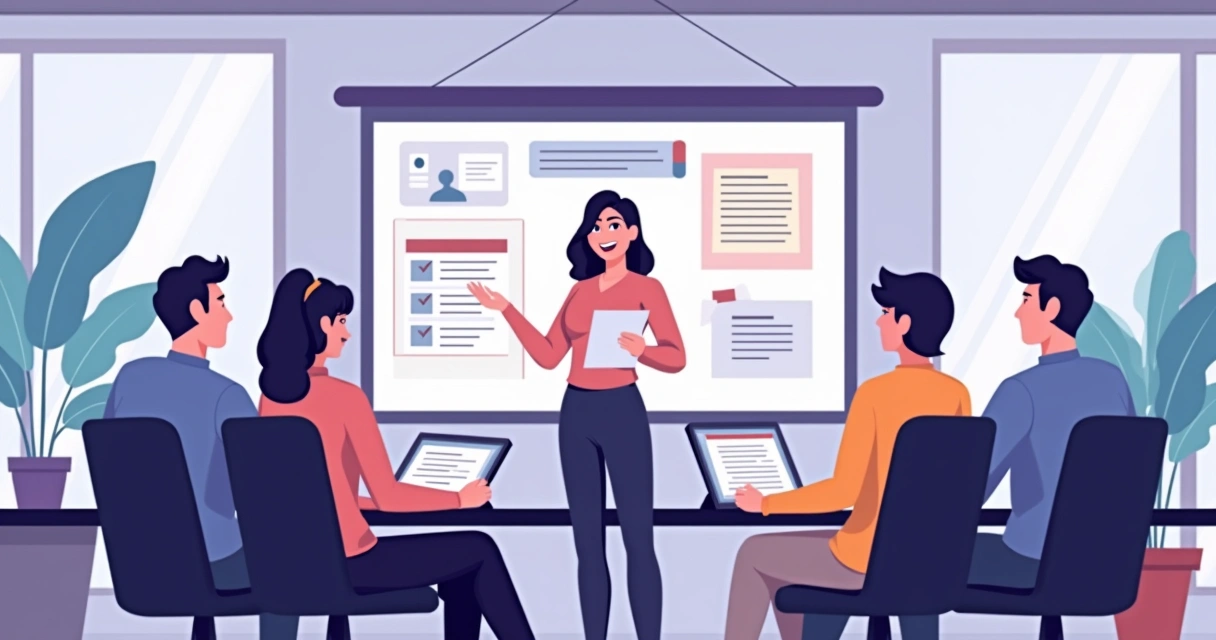 Workshop de onboarding de novos parceiros com apresentação e materiais de apoio 