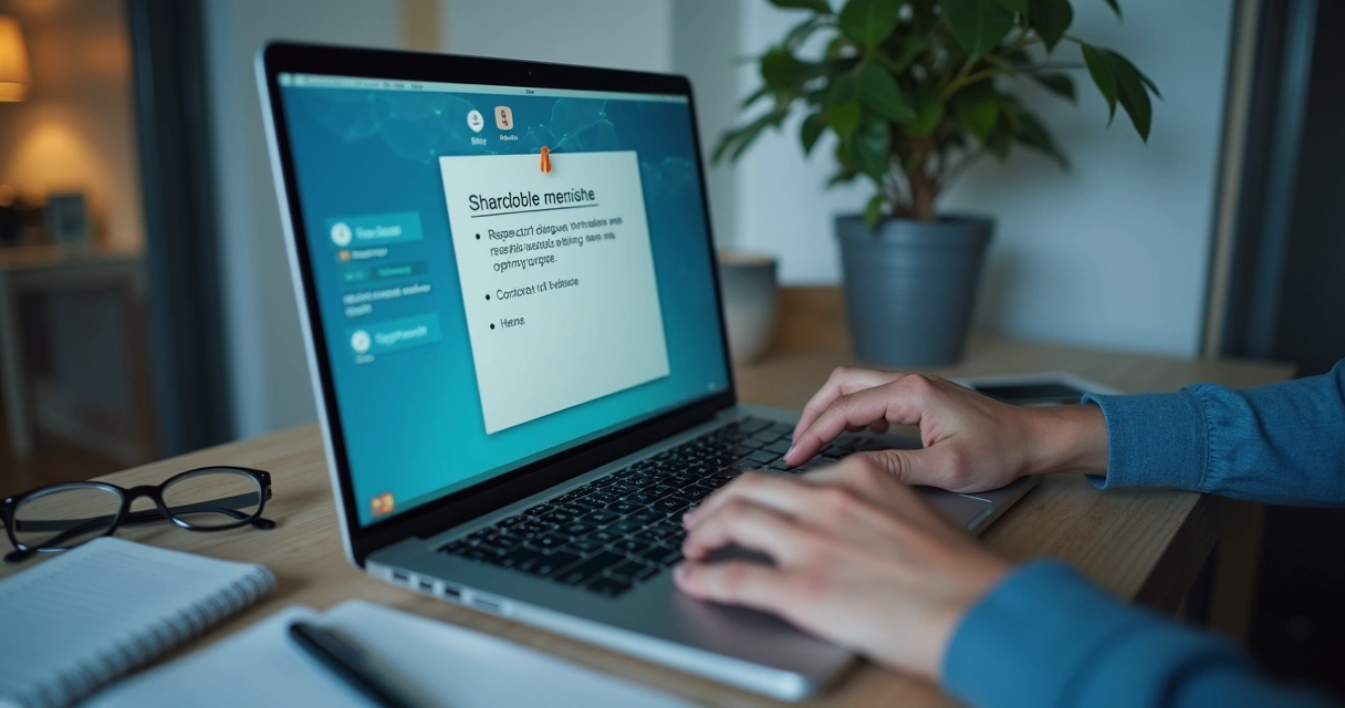 Laptop screen showing clear group discussion guidelines 
