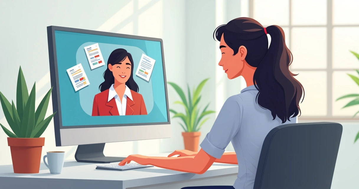 Virtual ITIN consultation with a certified agent on a computer screen 