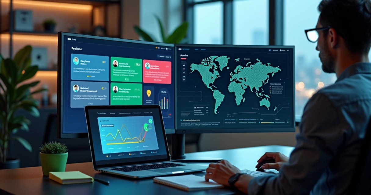 Split-screen comparison of an online review platform and an AI sentiment analysis dashboard 