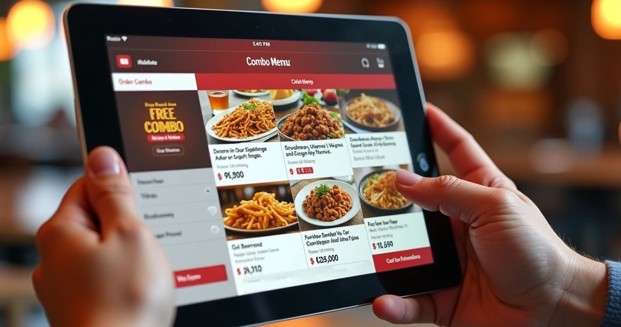 Opção de combo digital no cardápio da Pedidu 