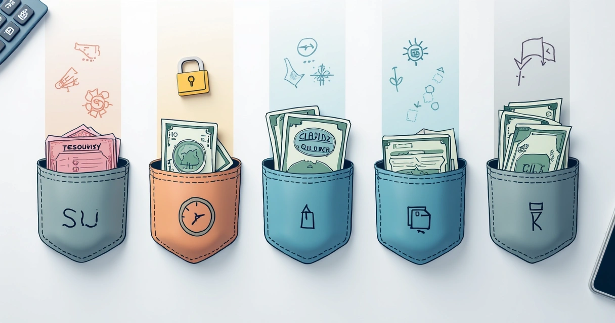 Comparação visual entre poupança, Tesouro Selic, CDB, LCI e LCA em 2025